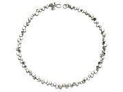 silver top-drilled dot neckpiece   $695.00   item 09-111 
