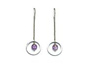 silver link, amethyst & chain earrings   $80.00   item 09-118 