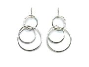 silver triple link earrings   $120.00   item 09-124 