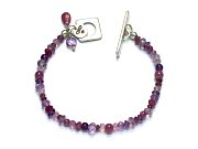 amethyst, pink sapphire & pink tourmaline rondelle bracelet   $140.00   item 09-127 