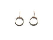 silver link earrings with gold-plated edge   $65.00   item 10-111 