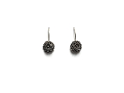 cast oxidized silver black dahlia earrings   $110.00   item 10-116 