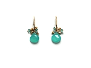 vermeil, apatite & chalcedony cluster briolette earrings   $95.00   item 10-141 