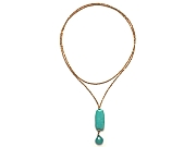 30 inch gold-plated crystal 'charlotte' bead, chalcedony & peruvian opal nugget neckpiece with 10k gold mini-niggets   $220.00   item 10-146 