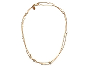40 inch silver chain and dot neckpiece, gold plated   $395.00   item 10-147 